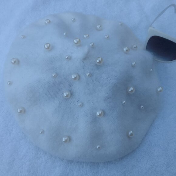 Bundle sunglasses&luxury cashmere pearl hat brand new main image 5